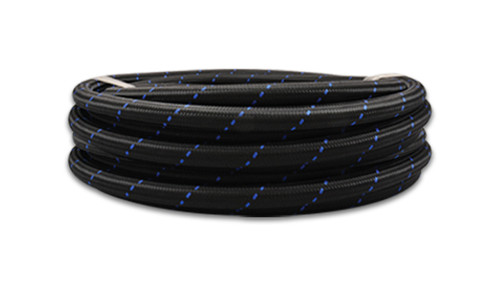 VIBRANT PERFORMANCE 5ft Roll -8 Black Blue N ylon Braided Flex Hose