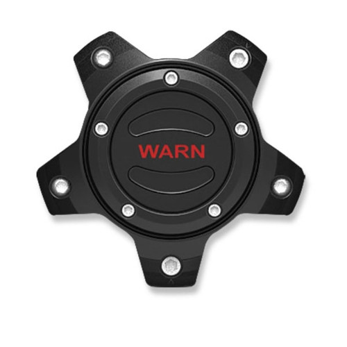 WARN Center Cap Black With Red Warn