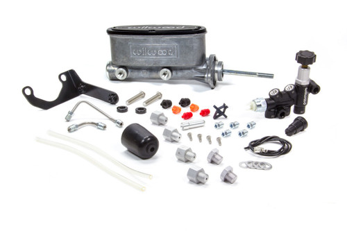 WILWOOD Alum Tandem M/C Kit w/ Brkt & Prop Valve 7/8in