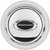 BILLET SPECIALTIES Horn Button Smooth Polished w/Black Logo