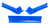 FIVESTAR Modified Aero Valance 3pc. Chevron Blue