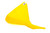 SCRIBNER Funnel - 14in 45 Deg. D-Shape Yellow