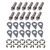 STAGE 8 FASTENERS Header Bolt Kit - 6pt. Mixed Sizes (12)
