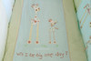 Baby Nursery Embroidered Cot Bedding Set Giraffe Blue