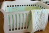 Baby Nursery Embroidered Cot Bedding Set Giraffe Blue