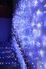 576 LED Blue and White Wedding Curtain Backdrop Lights with Open Close Door Functions 3M X 3M