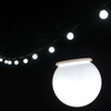 6.5M 20 LED White Festoon Fairy Lights with Milky Round Globe