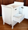 White Solid Wood Sleigh Baby Changing Table