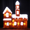 35CM Acrylic LED Snowy House Christmas Lights