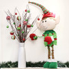 9pcs 6cm Red Green White Elf Christmas Bauble Ornaments