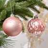 16pcs 8cm Rose Gold Christmas Bauble Ornaments