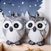 90pcs Silver White Owl Christmas Bauble Ornaments