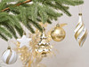 90pcs Golden White Christmas Tree Bauble Ornaments