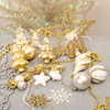 90pcs Golden White Christmas Tree Bauble Ornaments