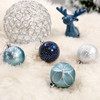 24pcs 6cm Blue Silver Christmas Bauble Ornaments