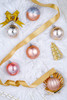 30pcs 6cm Rose Gold Christmas Bauble Ornaments