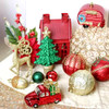 60pcs Red Green Golden Christmas Tree Bauble Ornaments