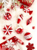 60pcs Red White Candy Collection Christmas Bauble Ornaments