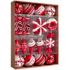 60pcs Red White Candy Collection Christmas Bauble Ornaments