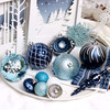 70pcs Blue Silver Winter Wishes Christmas Bauble Ornaments