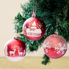 16pcs 8cm Red White Snowy House Christmas Bauble Ornaments