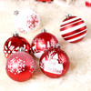 16pcs 8cm Red White Snowy House Christmas Bauble Ornaments