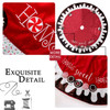 122cm Red White Christmas Tree Skirt Embroidered Home Sweet Candy