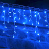 LED blue icicle lights clear wire
