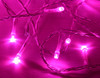 LED pink icicle lights clear wire