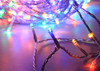 LED multi colour icicle lights clear wire