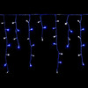 LED blue white icicle lights clear wire