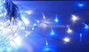 LED blue white icicle lights clear wire