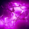 LED purple icicle lights clear wire