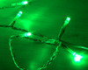 LED green icicle lights clear wire