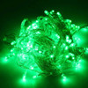 LED green icicle lights clear wire