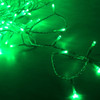 LED green icicle lights clear wire