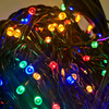 LED multi colours solar fairy lights green wire