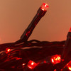 LED red solar fairy lights with green wire