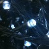 LED white solar icicle lights green wire