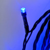 LED blue solar icicle lights green wire