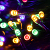 LED multi colours solar icicle lights green wire