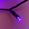 LED purple solar icicle lights green wire