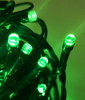 LED green solar icicle lights green wire