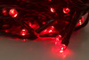 LED red solar icicle lights green wire