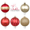 35pcs 7cm Red Gold Sparkling Christmas Bauble Ornaments