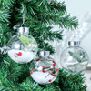 16pcs 8cm Transparent Clear Christmas Bauble Ornaments