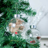 16pcs 8cm Transparent Clear Christmas Bauble Ornaments
