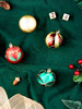 24pcs 6cm Red Green Gold Christmas Bauble Ornaments