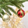 24pcs 6cm Red Green Gold Christmas Bauble Ornaments