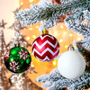 30pcs 6cm Red Green White Christmas Bauble Ornaments